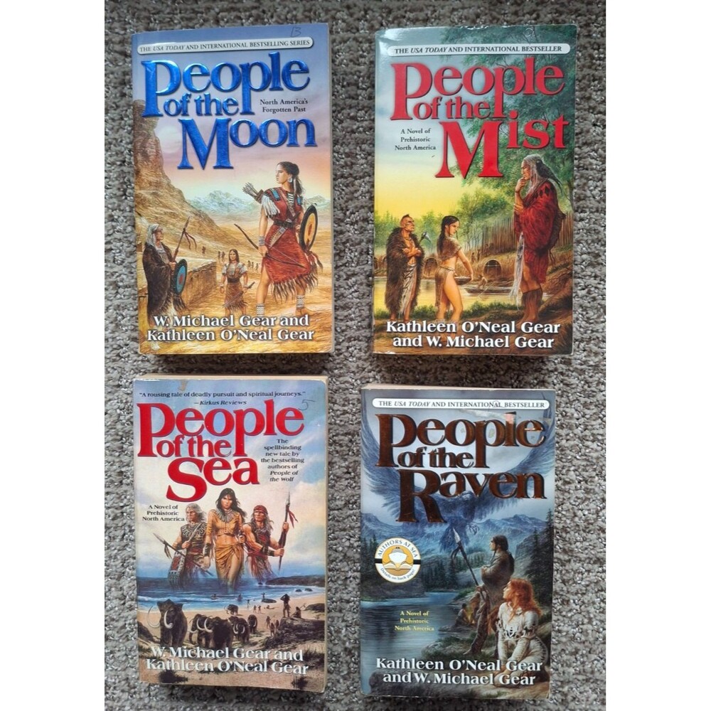 Kathleen O'Neal Gear and W. Michael Gear Lot of 4 Historical Paperback Books